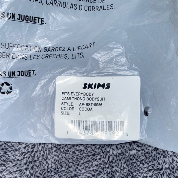 SKIMS fits everybody cami bodysuit cocoa large - Picture 4 of 6